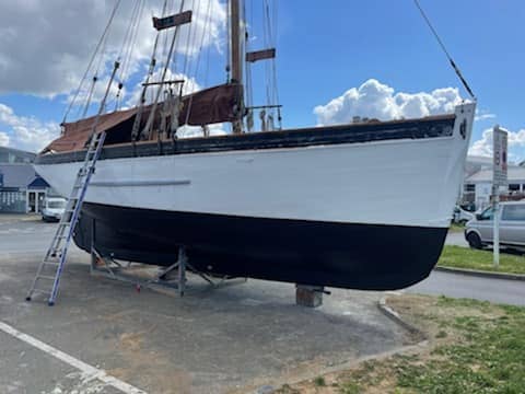 Chantier de restauration du Madcap, bateau classé Monument Historique